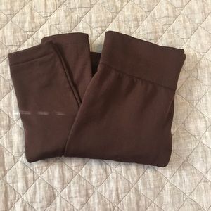 Chocolate Colored Fleece Lined Leggings